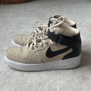 Nike Women's Air Force One Sneakers in Black and Tan